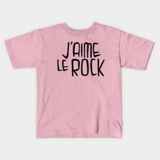 Rock Love, Rock Typography, J'aime le Rock Kids T-Shirt